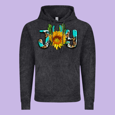 Joy With Sunflower And Cactus Ado Vintage Hoodie Designed By Adodesignshop
