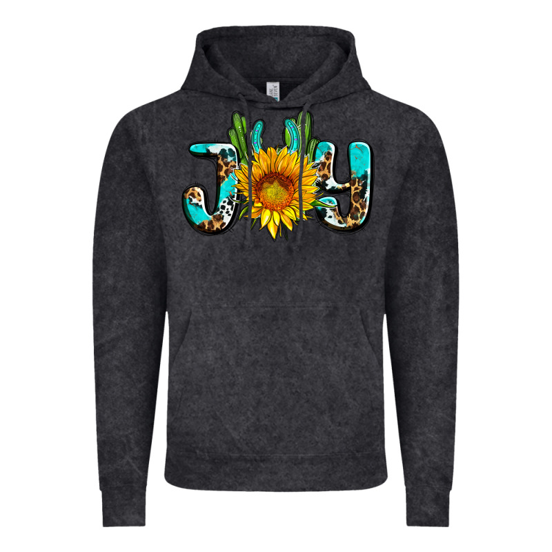 Joy With Sunflower And Cactus Ado Vintage Hoodie by AdoDesignShop | Teevron