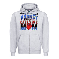 My Favorite Hockey Player Calls Me Mom Zipper Hoodie | Teevron