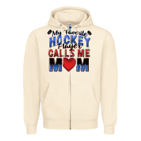 Sandshell my favorite hockey player calls me mom Zipper Hoodie - Zillion Design Studio