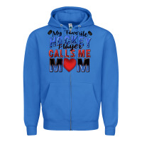 True Royal my favorite hockey player calls me mom Zipper Hoodie - Zillion Design Studio