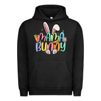 Pigment Black mama bunny Urban Hoodie - MaliasSmallBusiness