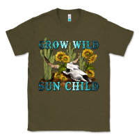 Army Green grow wild sun child tbw Classic Tee - texasbilliewilder