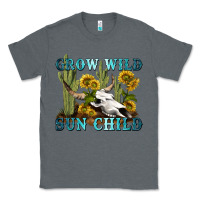 Charcoal Heather grow wild sun child tbw Classic Tee - texasbilliewilder