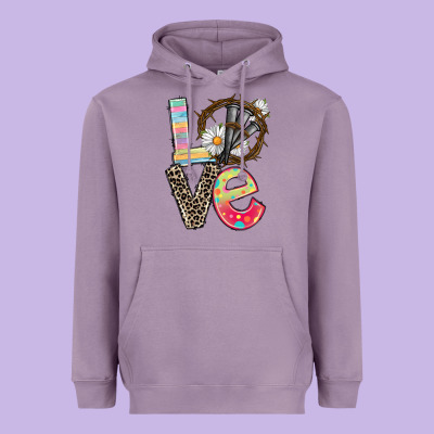 Love Crown Of Thorns Easter Day Heavyweight Hoodie Designed By Cowgirlartshop