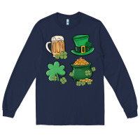 Navy pot of gold Long Sleeve Tee - MaliasSmallBusiness