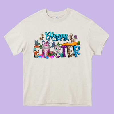 Happy Easter Coffee Heavy Core Tee Designed By Cowhidedigitalart