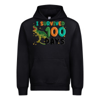 Black i survived 100 days Urban Hoodie - MaliasSmallBusiness