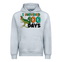 Heather Grey i survived 100 days Urban Hoodie - MaliasSmallBusiness
