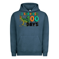 Pigment Midnight Navy i survived 100 days Urban Hoodie - MaliasSmallBusiness