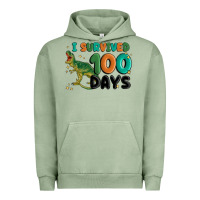 Pigment Oil Green i survived 100 days Urban Hoodie - MaliasSmallBusiness