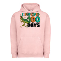 Pigment Salmon i survived 100 days Urban Hoodie - MaliasSmallBusiness