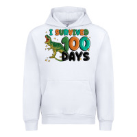 White i survived 100 days Urban Hoodie - MaliasSmallBusiness