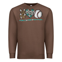 Chestnut peace love baseball Premium Sweatshirt - CowhideDigitalArt