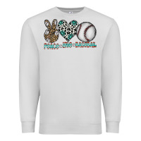 Dove Grey peace love baseball Premium Sweatshirt - CowhideDigitalArt