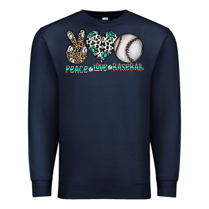 Peace Love Baseball Premium Sweatshirt by CowhideDigitalArt | Teevron
