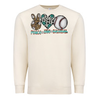 Sandshell peace love baseball Premium Sweatshirt - CowhideDigitalArt