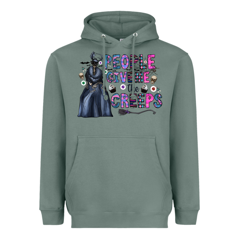 People Give Me The Creeps Heavyweight Hoodie by CowhideDigitalArt | Teevron