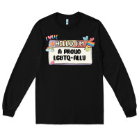 Black proud ally Long Sleeve Tee - MaliasSmallBusiness