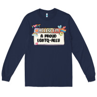 Navy proud ally Long Sleeve Tee - MaliasSmallBusiness
