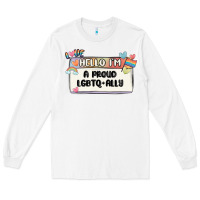 White proud ally Long Sleeve Tee - MaliasSmallBusiness