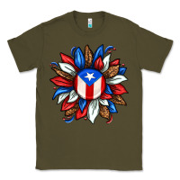 Army Green puerto rico sunflower Classic Tee - texasbilliewilder
