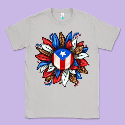 Puerto Rico Sunflower Classic Tee Designed By Texasbilliewilder