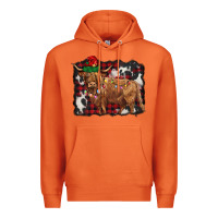 Carrot christmas highland cow Premium Hoodie - BarkalooDesign