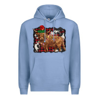 Colony Blue christmas highland cow Premium Hoodie - BarkalooDesign