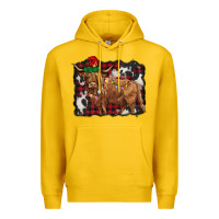 Lemon christmas highland cow Premium Hoodie - BarkalooDesign