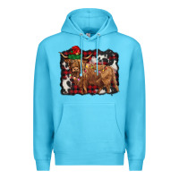 Ocean Blue christmas highland cow Premium Hoodie - BarkalooDesign