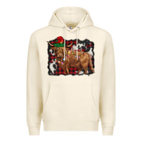 Tofu christmas highland cow Premium Hoodie - BarkalooDesign