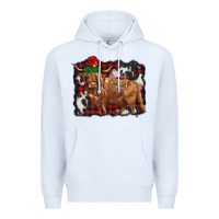 White christmas highland cow Premium Hoodie - BarkalooDesign