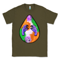 Army Green halloween hands teardrop Classic Tee - BundleAndBundleShop