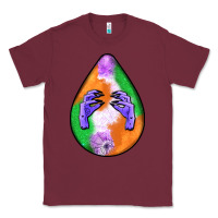Burgundy halloween hands teardrop Classic Tee - BundleAndBundleShop