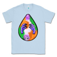 Dusty Blue halloween hands teardrop Classic Tee - BundleAndBundleShop