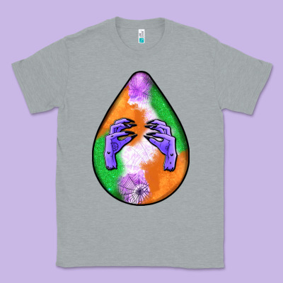 Halloween Hands Teardrop Classic Tee Designed By Bundleandbundleshop