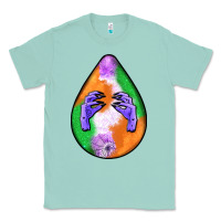 Seafoam halloween hands teardrop Classic Tee - BundleAndBundleShop