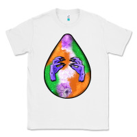 White halloween hands teardrop Classic Tee - BundleAndBundleShop