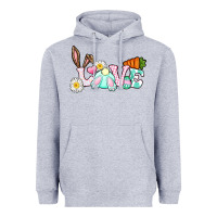 Heather Grey Love Easter bunny Easter Day Heavyweight Hoodie - CowGirlArtShop
