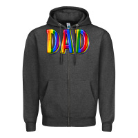 Charcoal Heather pride dad Zipper Hoodie - texasbilliewilder