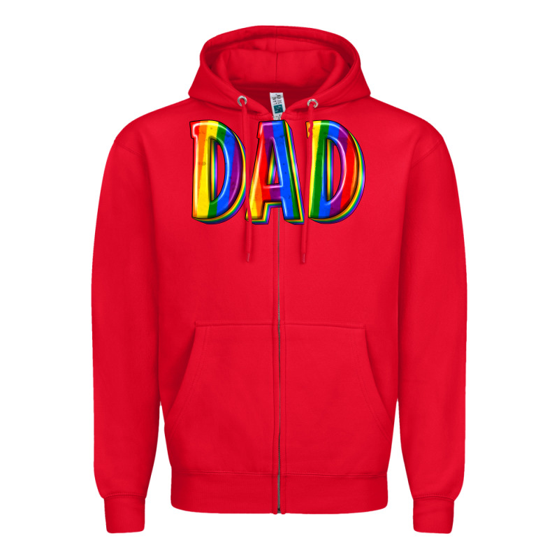 Pride Dad Zipper Hoodie by texasbilliewilder | Teevron