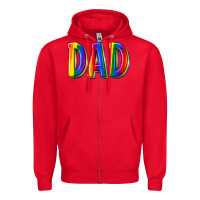 Red pride dad Zipper Hoodie - texasbilliewilder
