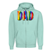 Seafoam pride dad Zipper Hoodie - texasbilliewilder