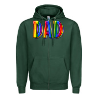 Sports Green pride dad Zipper Hoodie - texasbilliewilder