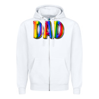 White pride dad Zipper Hoodie - texasbilliewilder