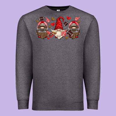 American Football Gnome Premium Sweatshirt Designed By Hra Design Shop