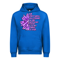 Cobalt purple pancreatic cancer sunflower and cancer ribb Urban Hoodie - MaliasSmallBusiness