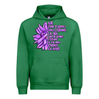 Emerald purple pancreatic cancer sunflower and cancer ribb Urban Hoodie - MaliasSmallBusiness