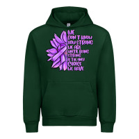 Forest Green purple pancreatic cancer sunflower and cancer ribb Urban Hoodie - MaliasSmallBusiness